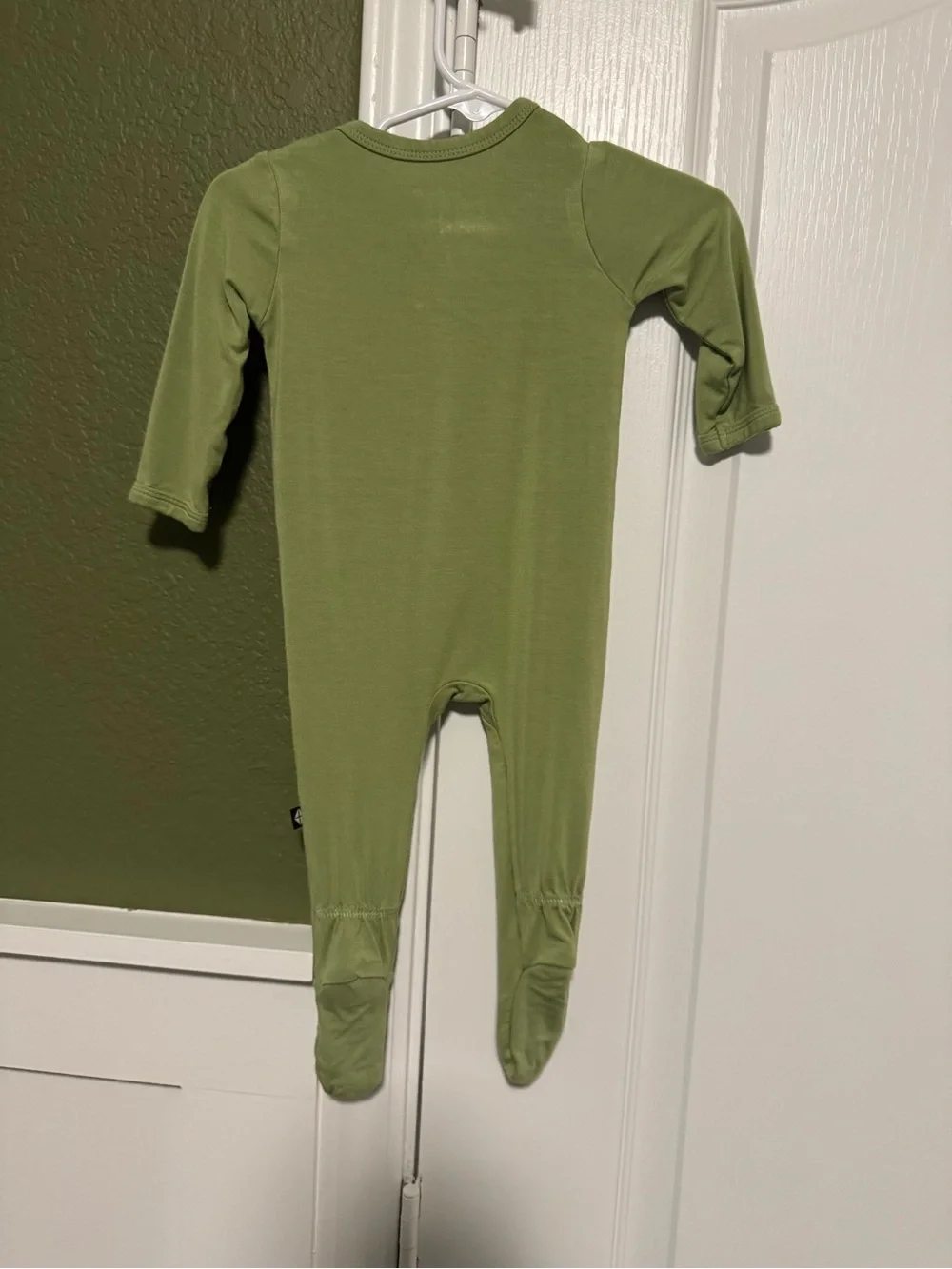 Kyte BABY Lime Green Zip-Front Footed One-Piece